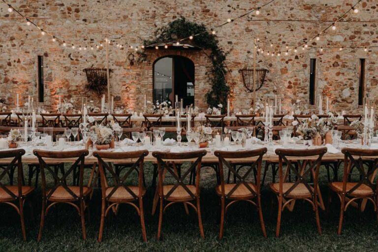 Mise en place in podere calvaiola Tuscany