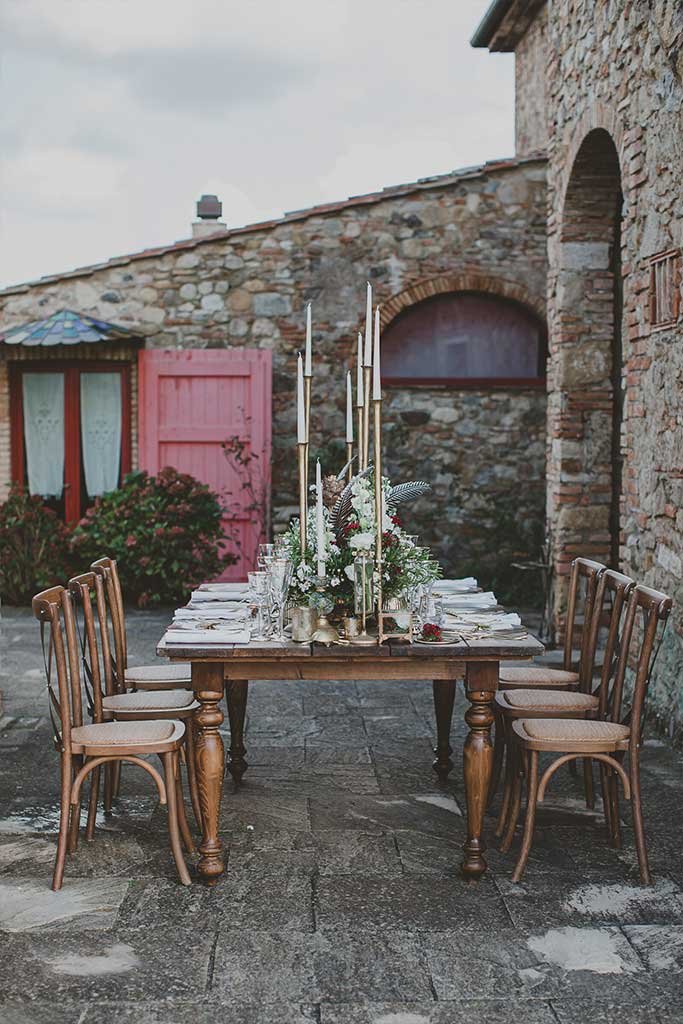 detail wedding table in Tuscany